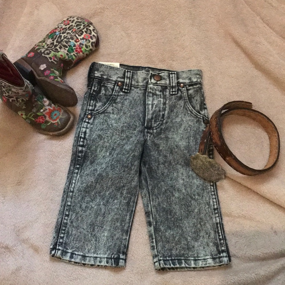 Vintage acid wash toddler wranglers
